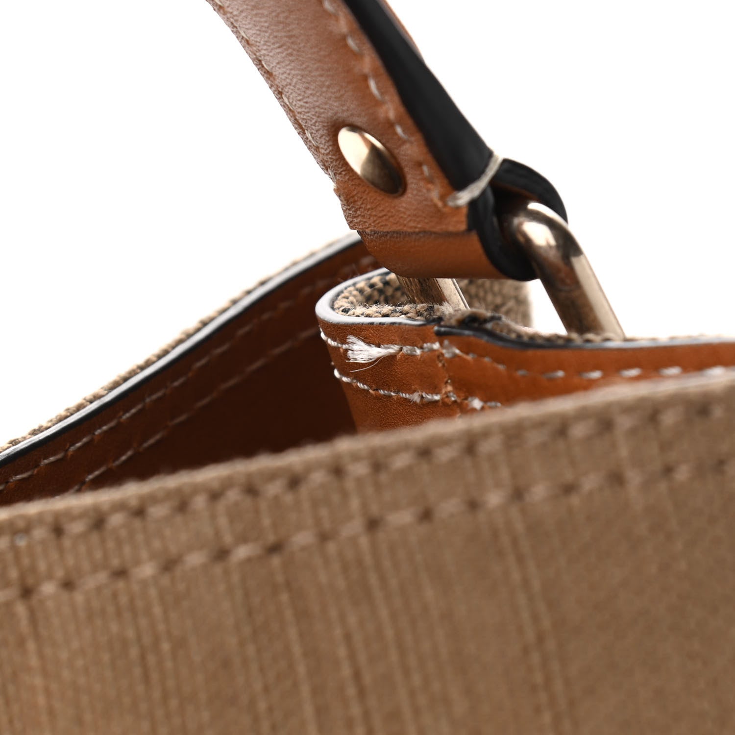 Burberry Canvas Mega Check Medium Ashby Hobo Saddle Brown 9 of 11