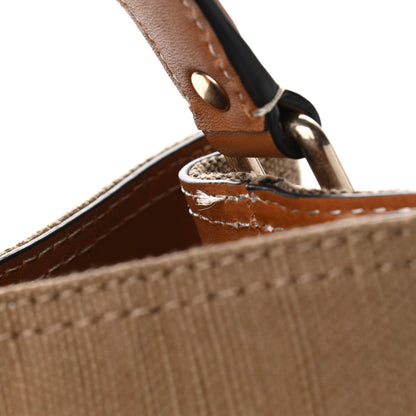 Burberry Canvas Mega Check Medium Ashby Hobo Saddle Brown 9 of 11