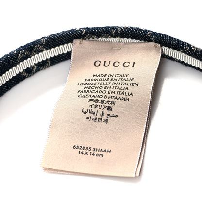 Gucci Denim Monogram Headband 4 of 4