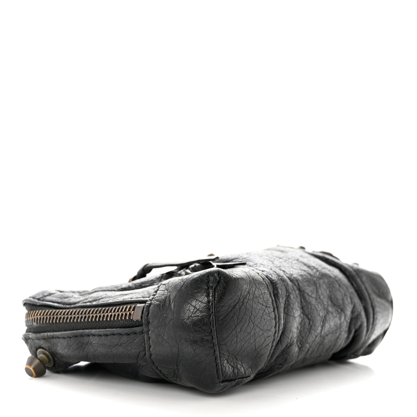 Agneau Classic Hardware XS Reporter Crossbody Black