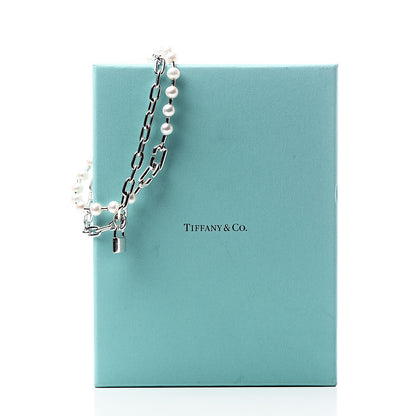 Tiffany Sterling Silver Pearl HardWear Lock Bracelet 6 of 6