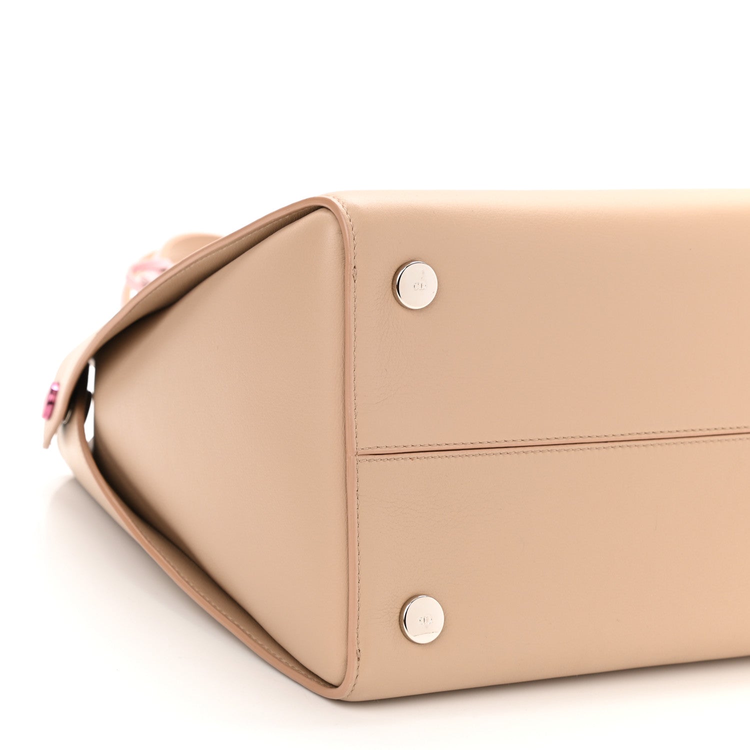 Christian Dior Calfskin Small Addict Shopping Tote Beige Pink 6 of 7
