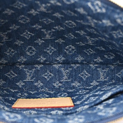 Louis Vuitton LV X TM Monogram Denim Cerises Pochette Accessories Blue 5 of 9