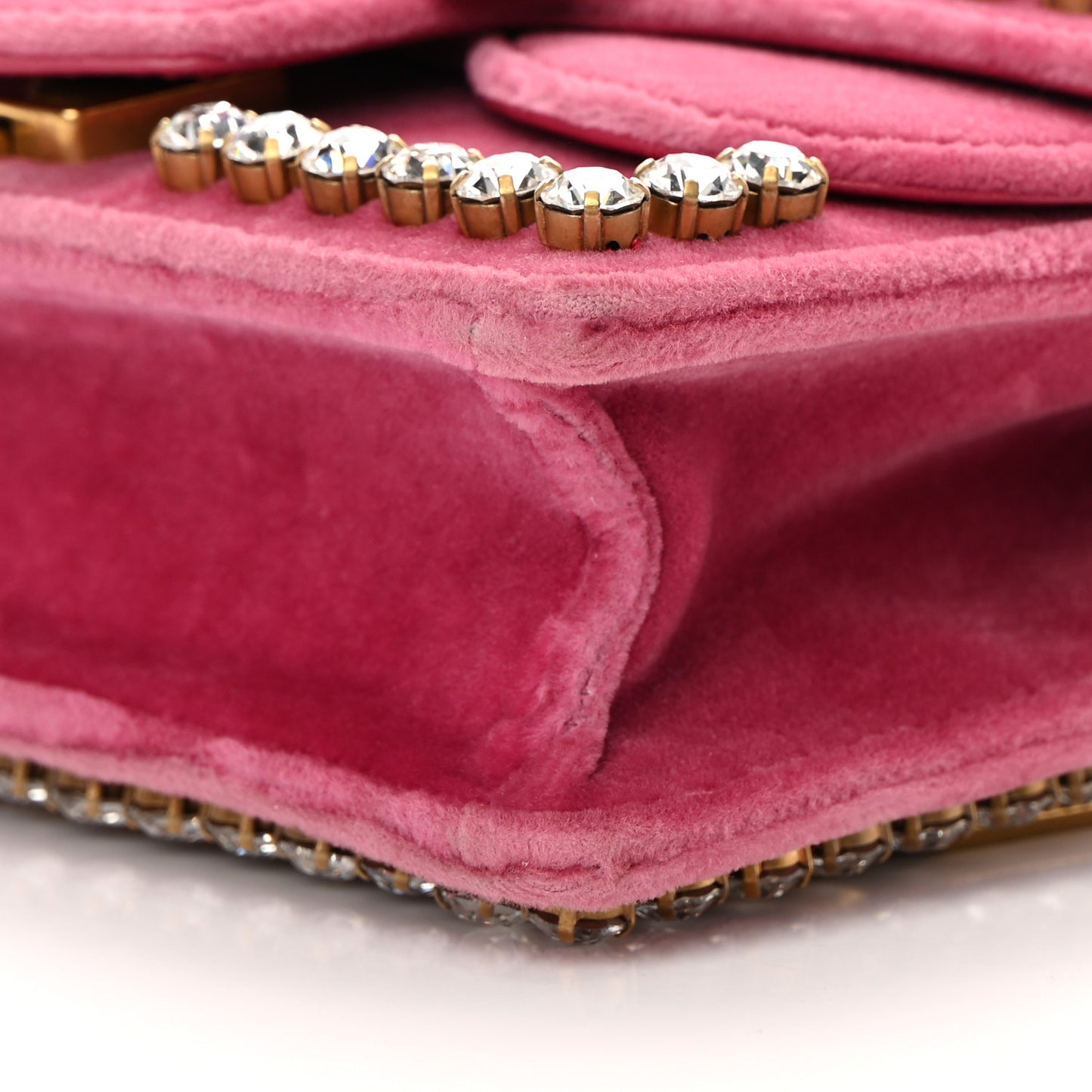 Velvet Crystal Mini Bee Broadway Shoulder Bag Light Raspberry Rose