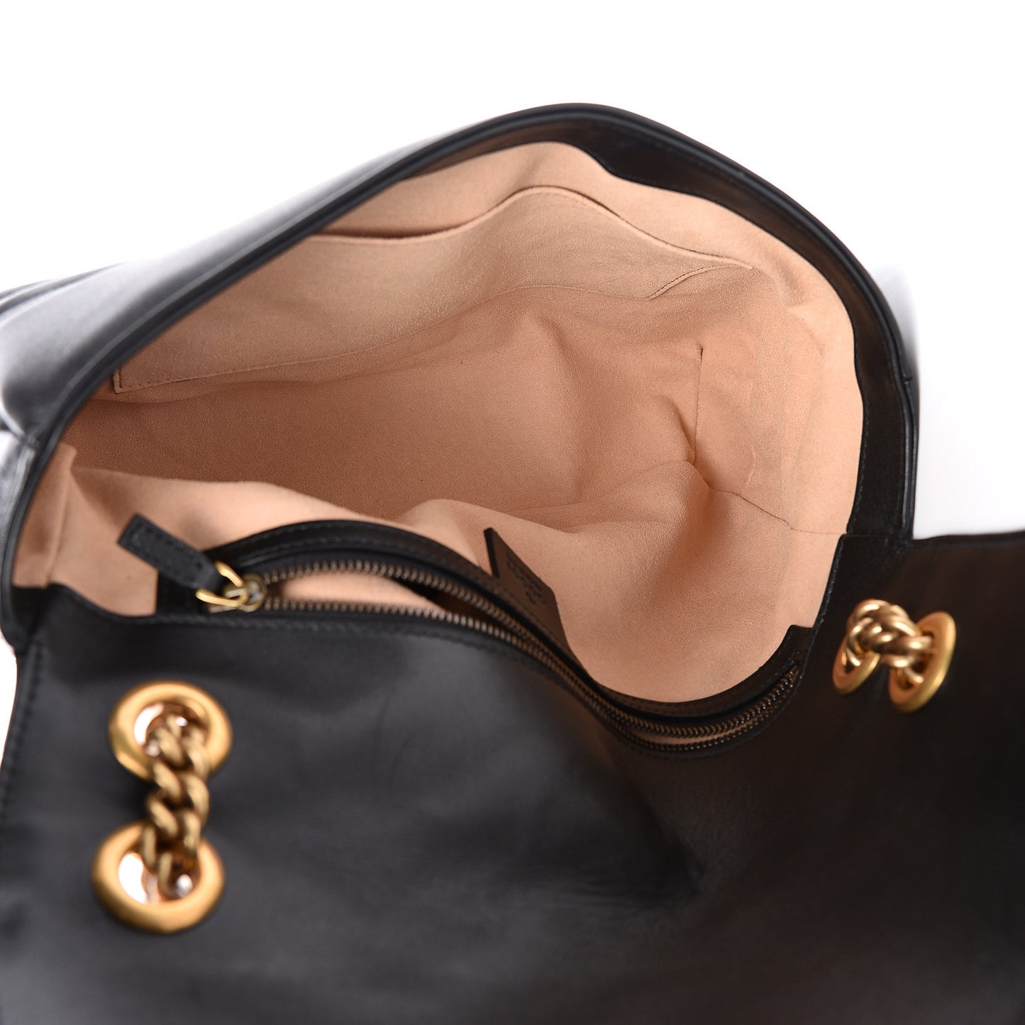 Calfskin Matelasse Medium GG Marmont Shoulder Bag Black