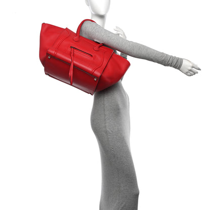 Celine Grained Baby Calfskin Medium Phantom Luggage Vermillion 2 of 11