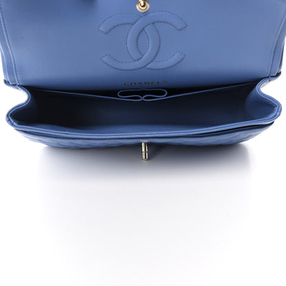 Chanel Caviar Quilted Medium Double Flap Blue 5 of 10