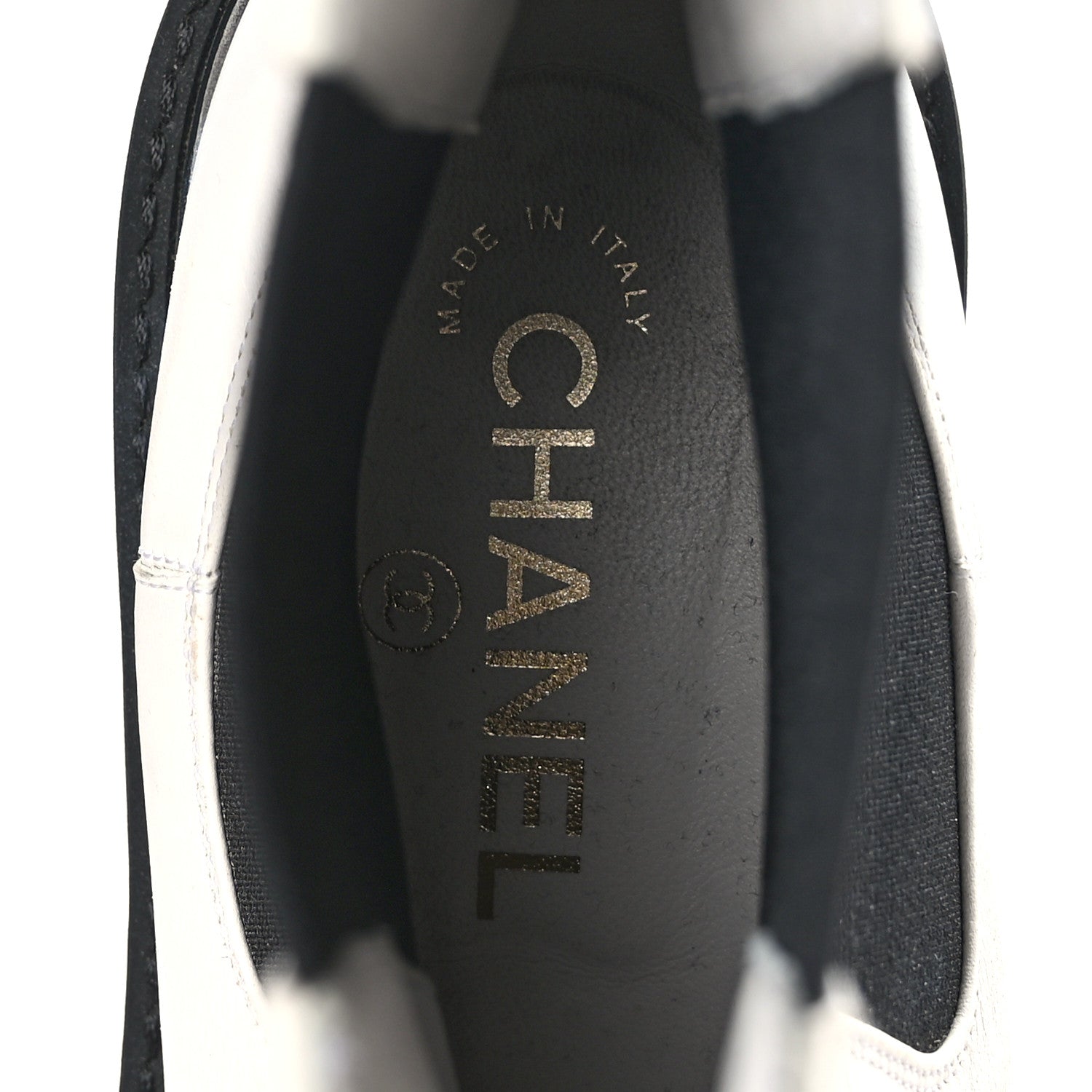 Chanel Patent Calfskin Cap Toe CC Ankle Boots 38.5 White Black 8 of 8