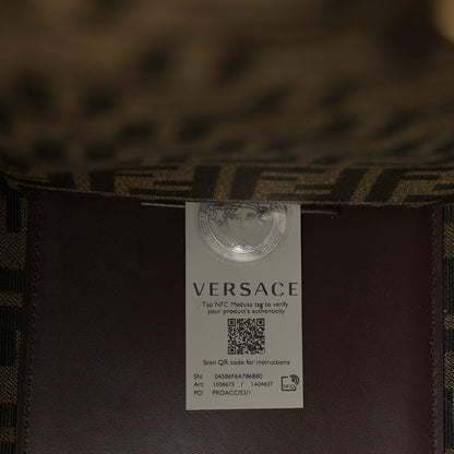 Fendi X VERSACE Calfskin Plexiglass Fendace FF Baroque Print Medium Fendi Sunshine Shopper Tote Gold Multicolor 7 of 11