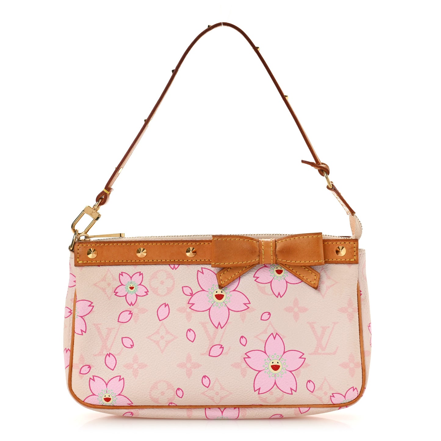 LOUIS VUITTON Monogram Cherry Blossom Pochette Accessories Pink