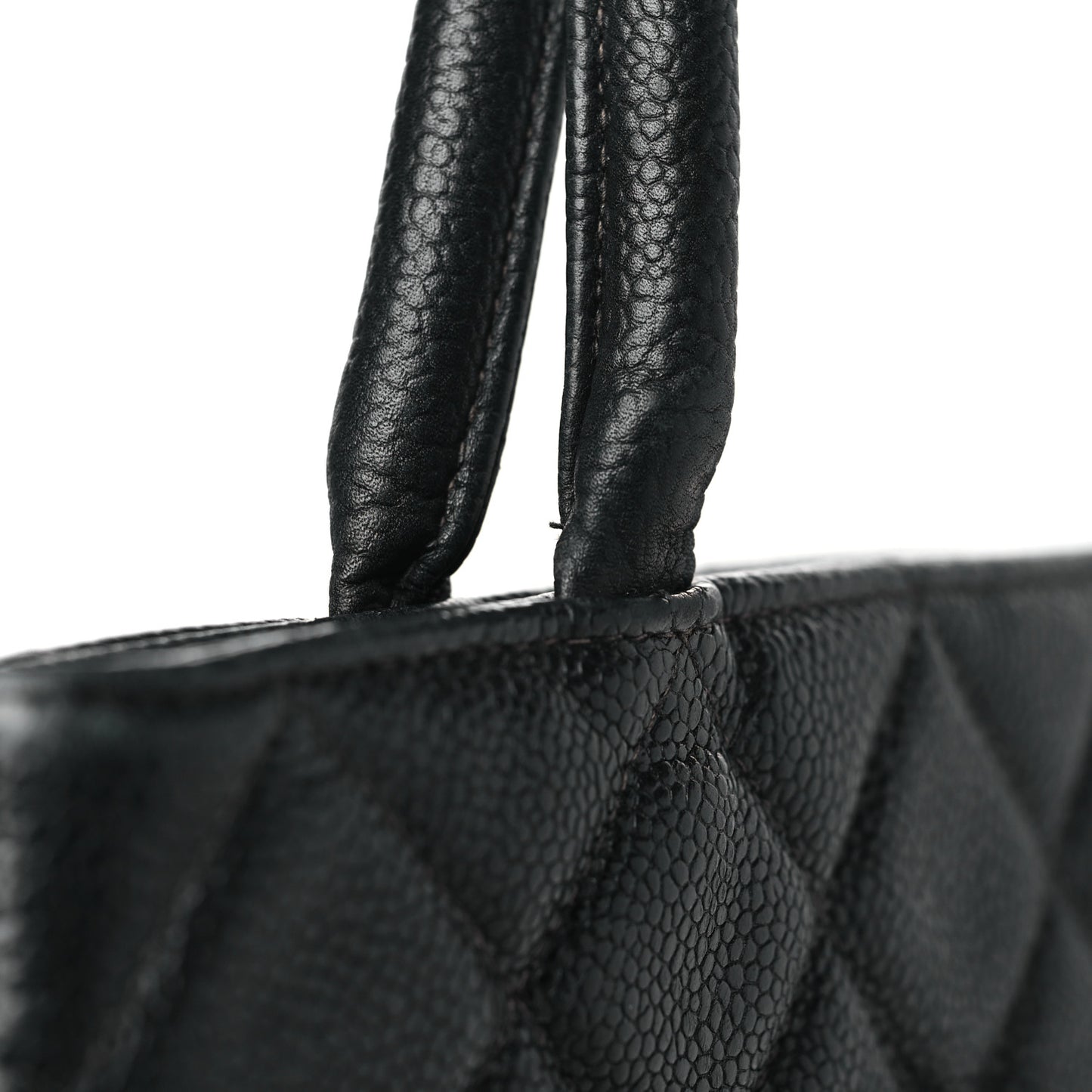 Caviar Quilted Medallion Tote Black