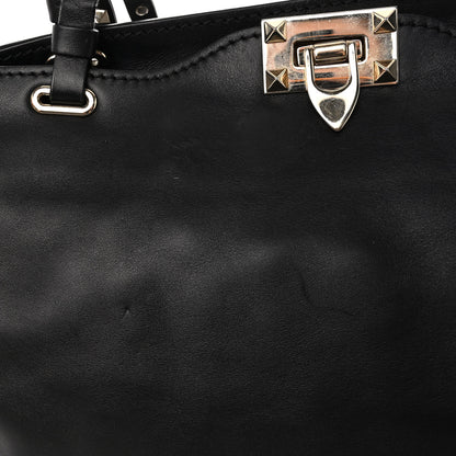 Valentino Garavani Vitello Medium Rockstud Tote Black 18 of 18