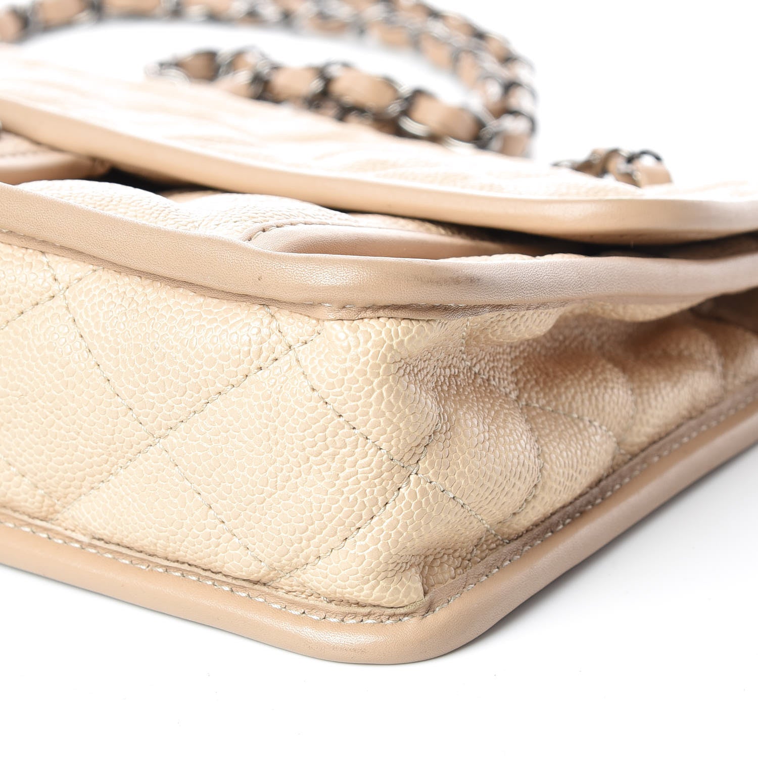 Chanel Caviar Quilted Medium French Riviera Flap Beige 6 of 10