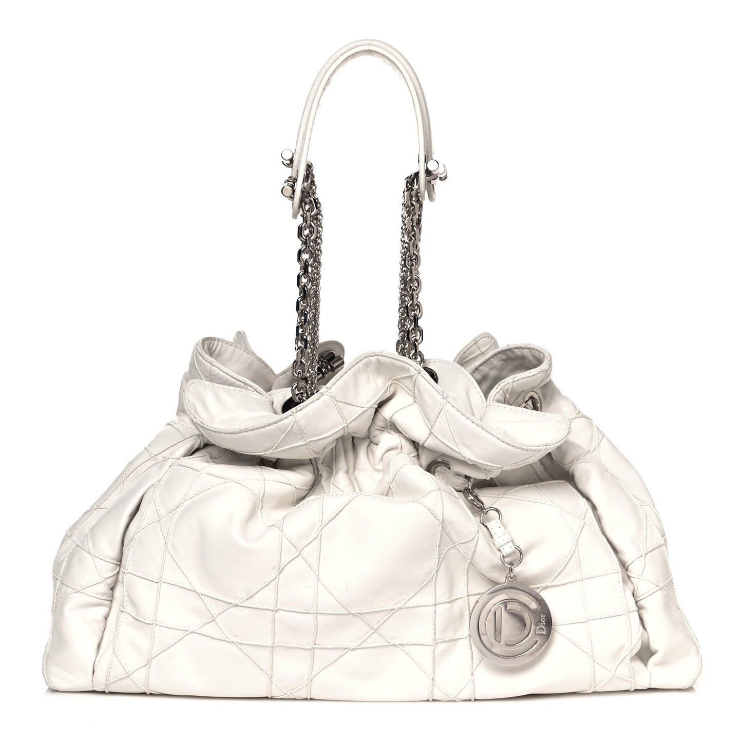 Lambskin Cannage Medium Le Trente Tote White