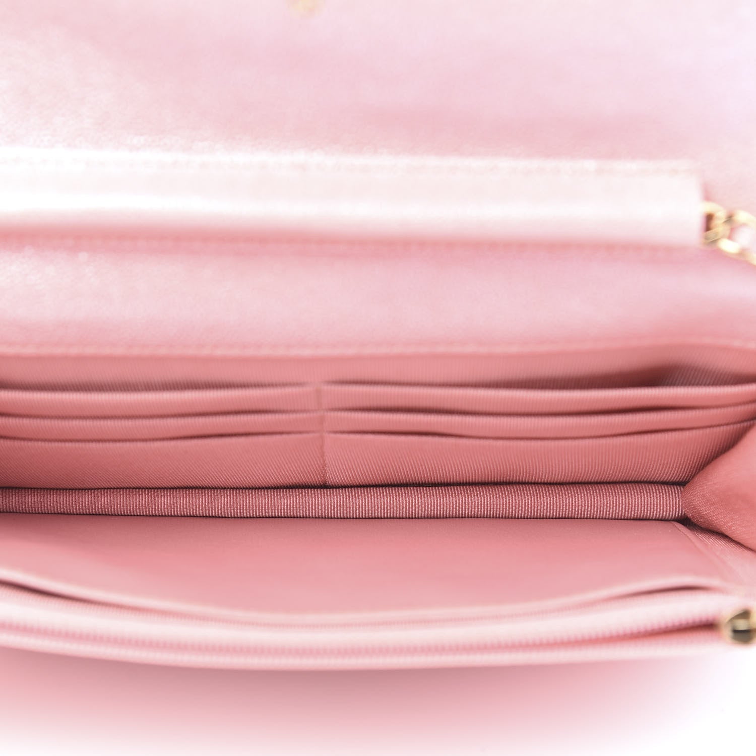 Chanel Iridescent Caviar Quilted Wallet on Chain WOC Pink 6 of 13