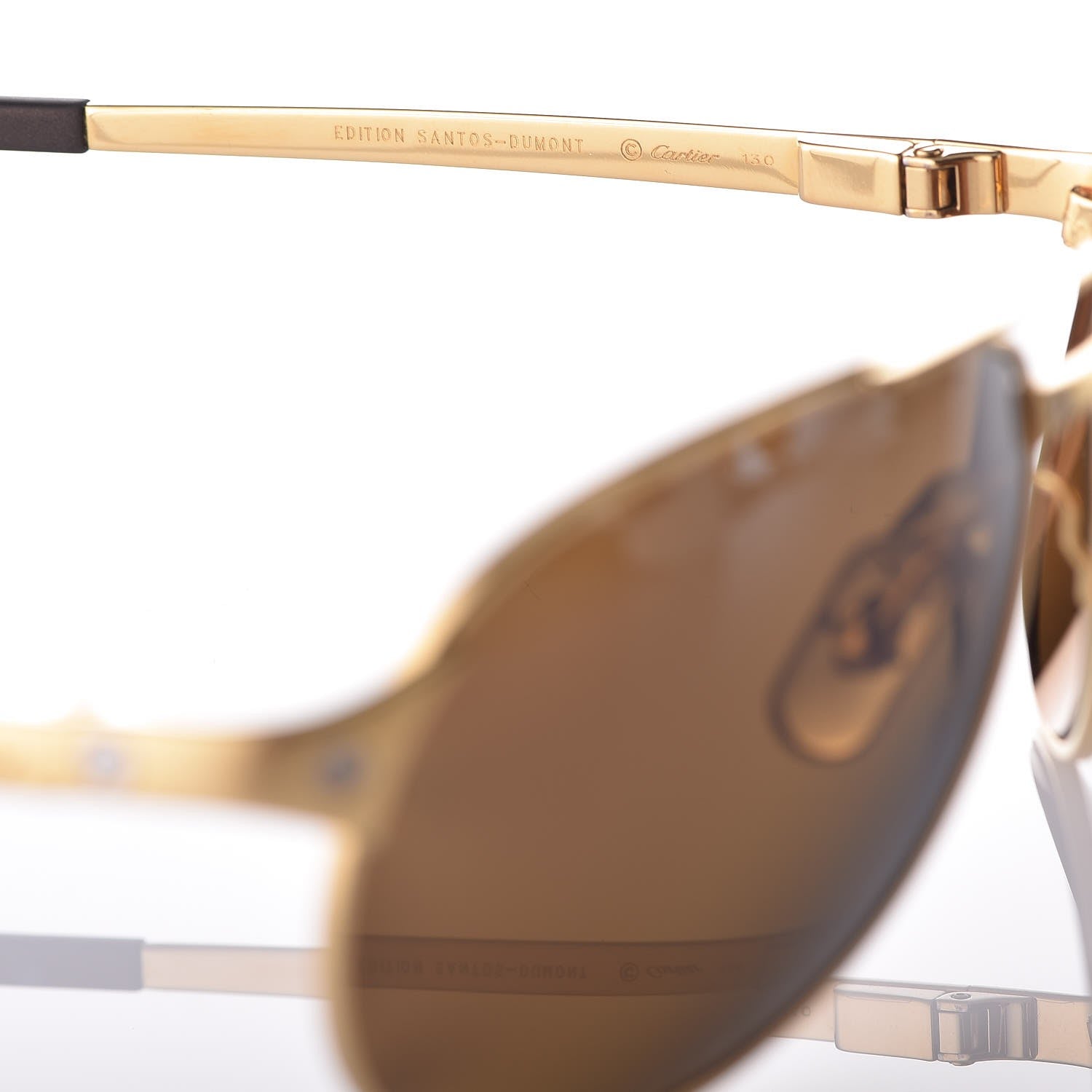 Cartier Santos Dumont Vendome Aviator Sunglasses T8200747 Gold 6 of 7