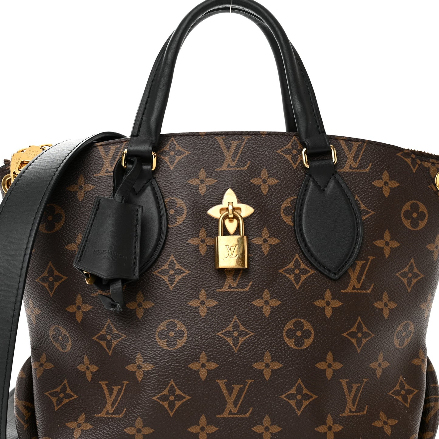 Monogram Flower Zipped Tote PM Black