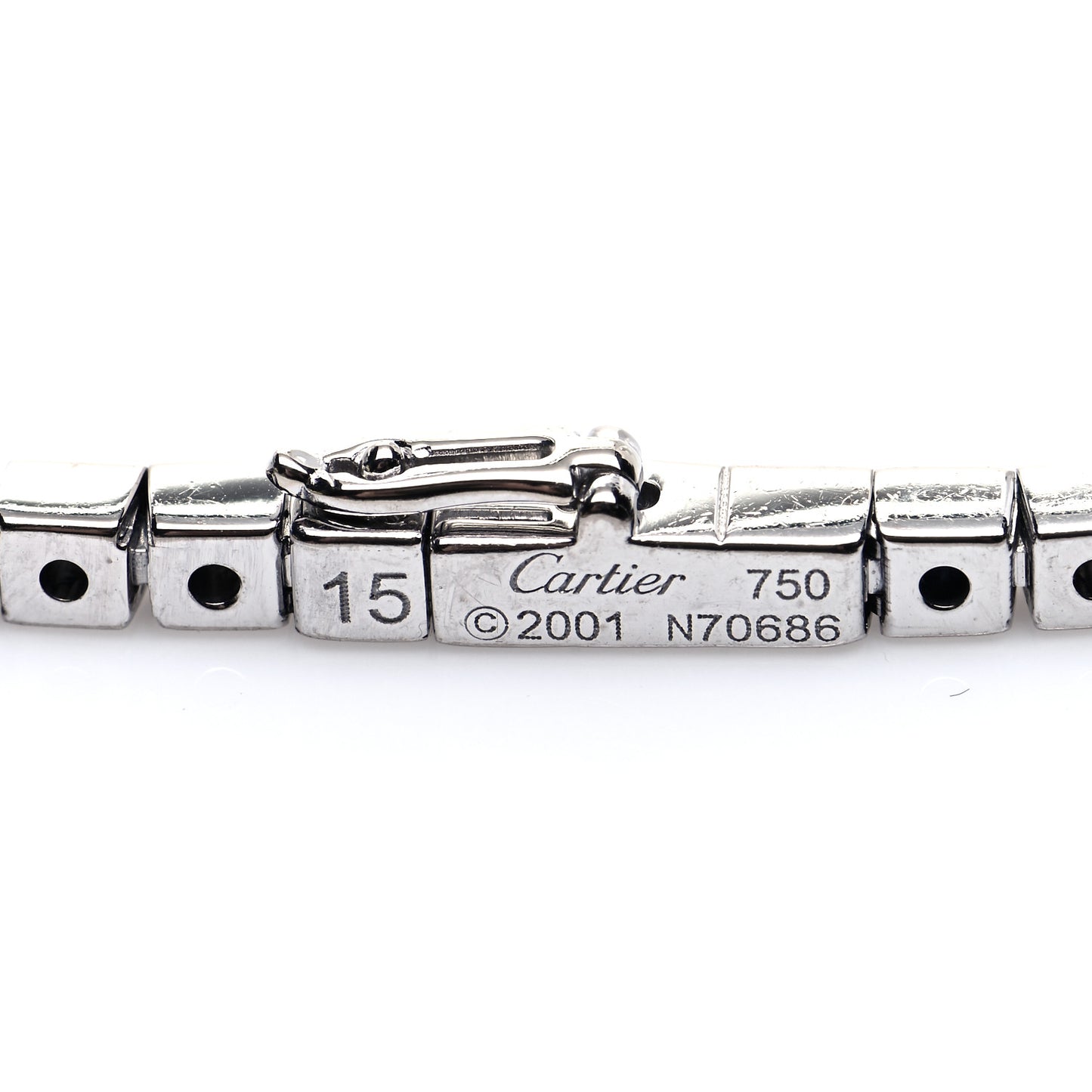 18K White Gold Lanieres Bracelet 15