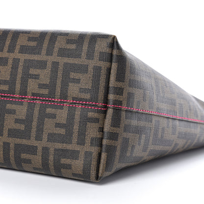 Fendi Zucca Spalmati Vitello Elite Small Roll Tote Tobacco Ciclamino 10 of 10