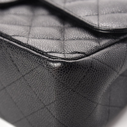 Chanel Caviar Quilted Jumbo Double Flap Black 10 of 15