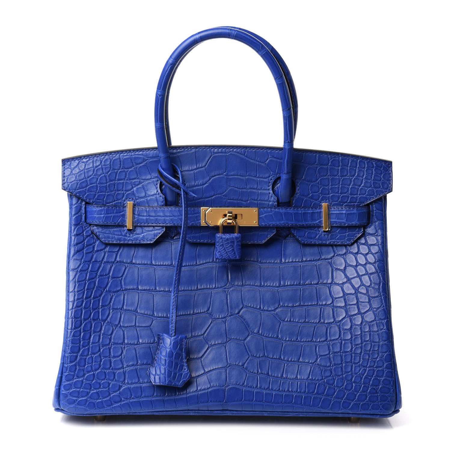 Hermes Matte Alligator Birkin 30 Bleu Electrique 1 of 34