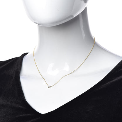 Tiffany 18K Yellow Gold Diamond .14ct Elsa Peretti Diamonds by the Yard Pendant Necklace 2 of 4