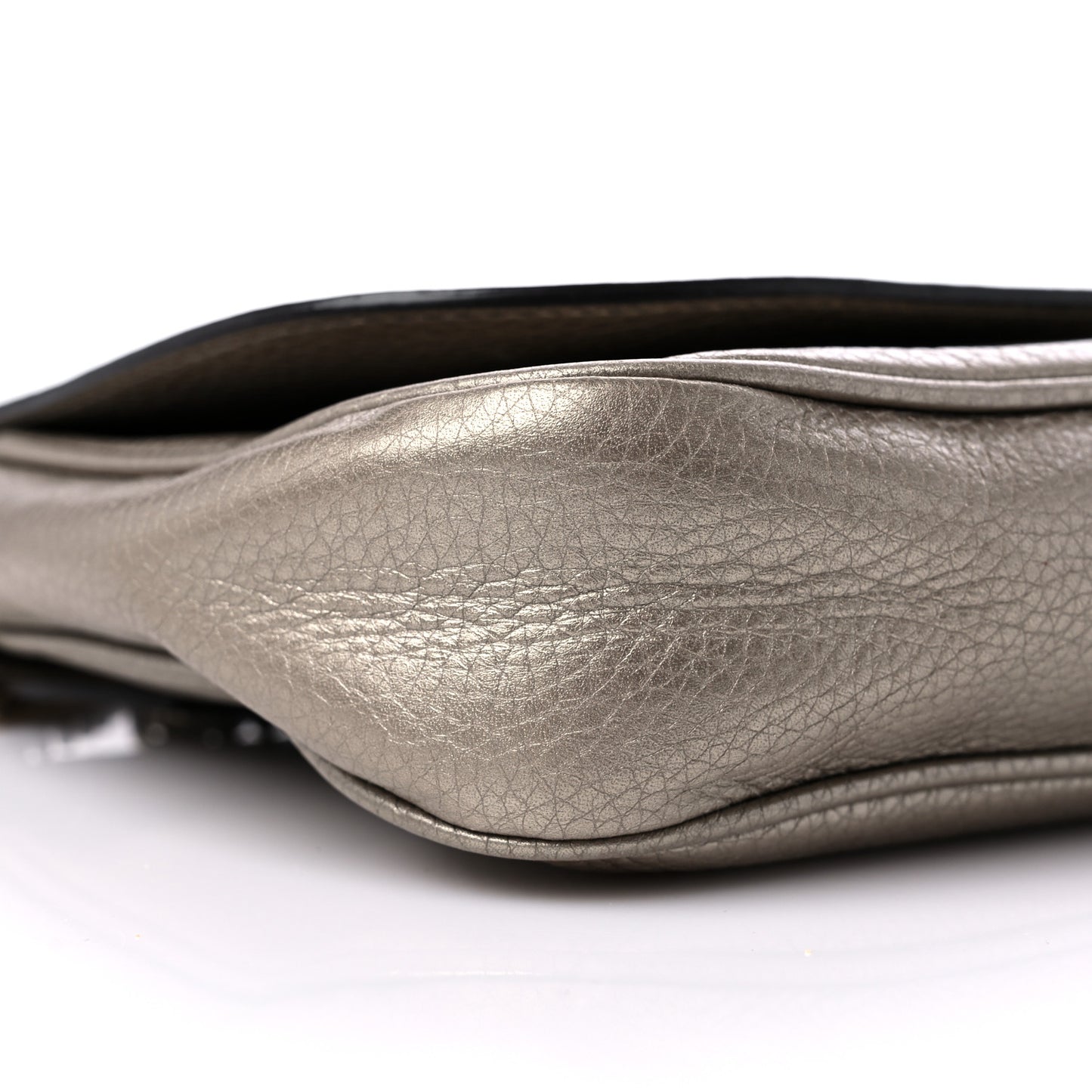 Metallic Cellarius Calfskin Medium Soho Flap Crossbody Sasso