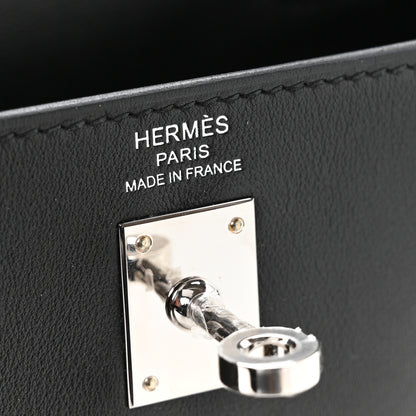 Hermes Cheri Calfskin Kelly Retourne 25 Black 6 of 11