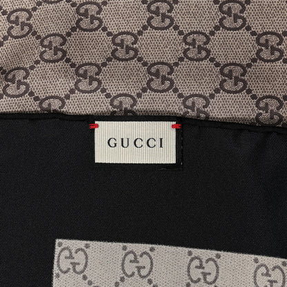 Gucci Silk Monogram Kingsnake Square Scarf Black Multicolor 2 of 3