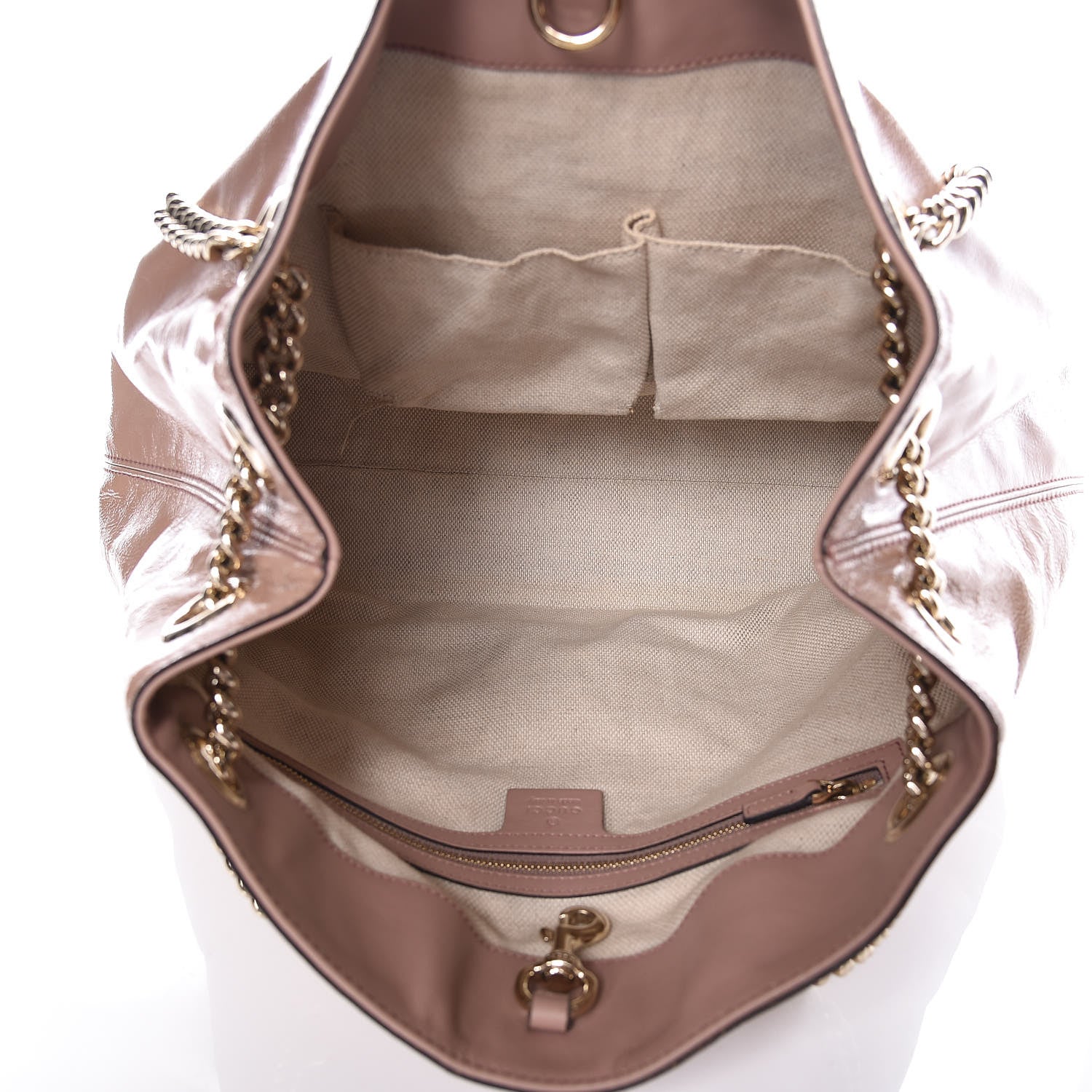Gucci Patent Medium Soho Chain Shoulder Bag Dark Cipria 5 of 9