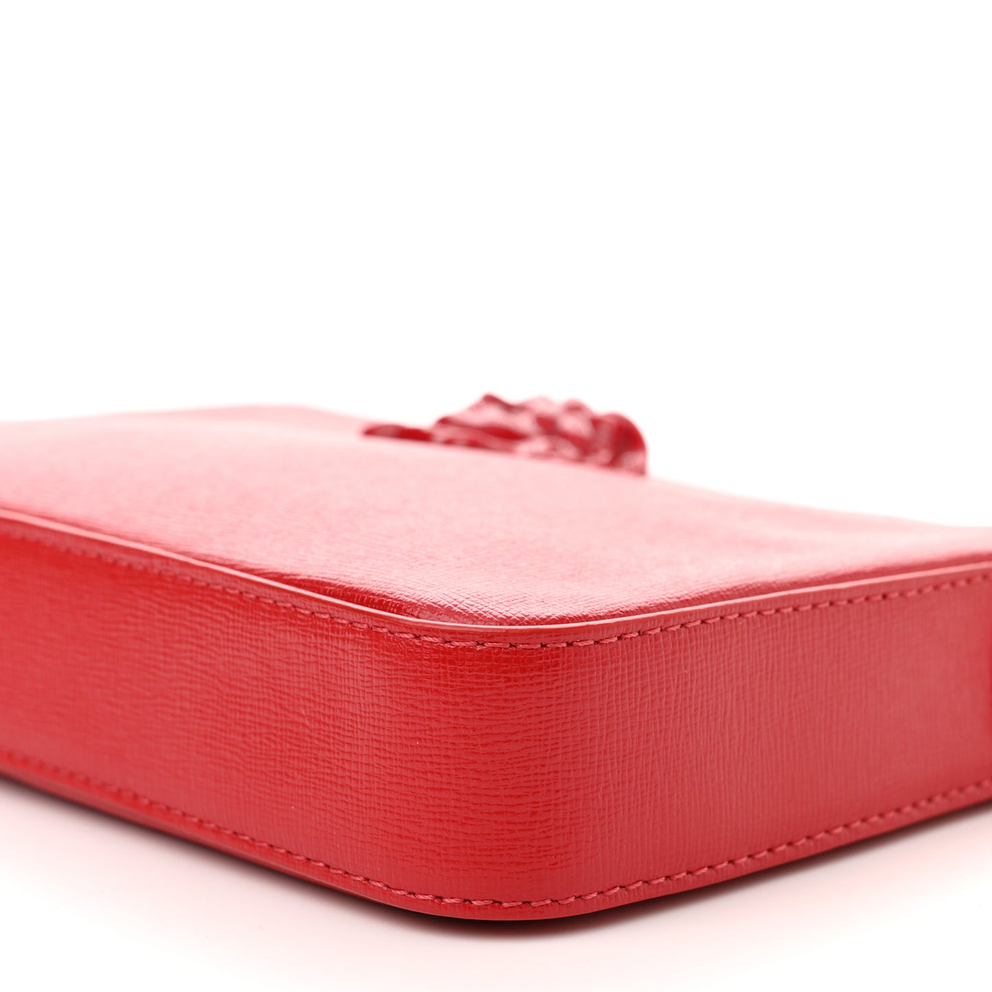 Saffiano Calfskin Palazzo Chain Crossbody Red