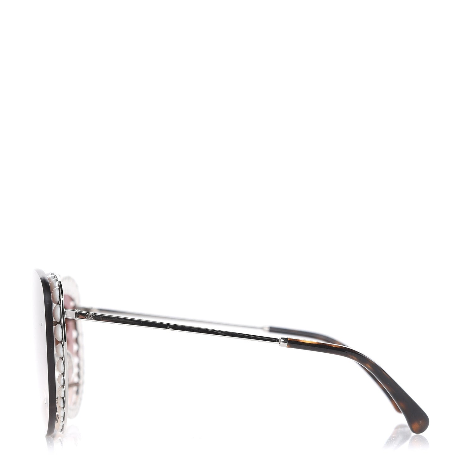 Acetate Metal Pearl Butterfly Sunglasses 4236-H Brown