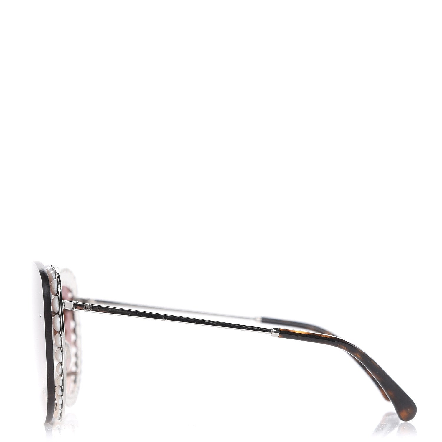 Chanel Acetate Metal Pearl Butterfly Sunglasses 4236-H Brown 2 of 6