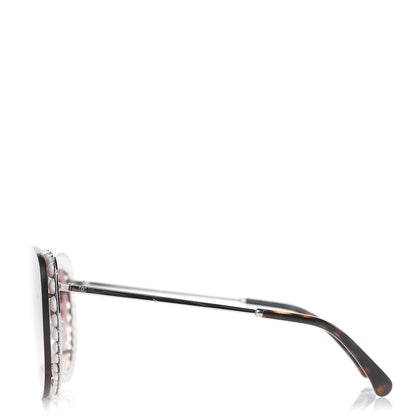 Chanel Acetate Metal Pearl Butterfly Sunglasses 4236-H Brown 2 of 6