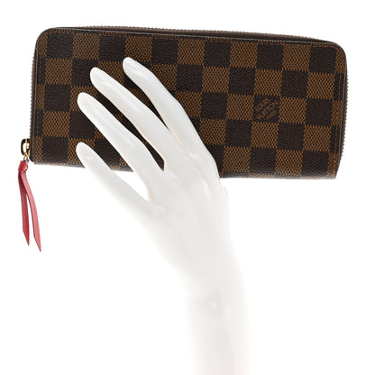Louis Vuitton Damier Ebene Clemence Wallet Cherry 2 of 9