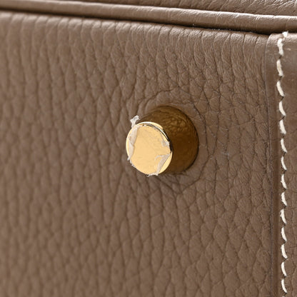 Hermes Taurillon Clemence Lindy 26 Etoupe 11 of 12