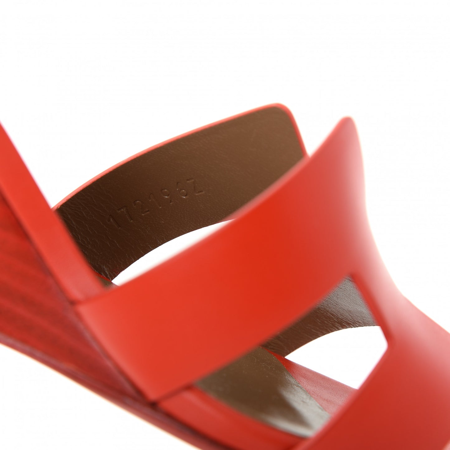 Calfskin Legend Wedge Sandals 36 Pavot