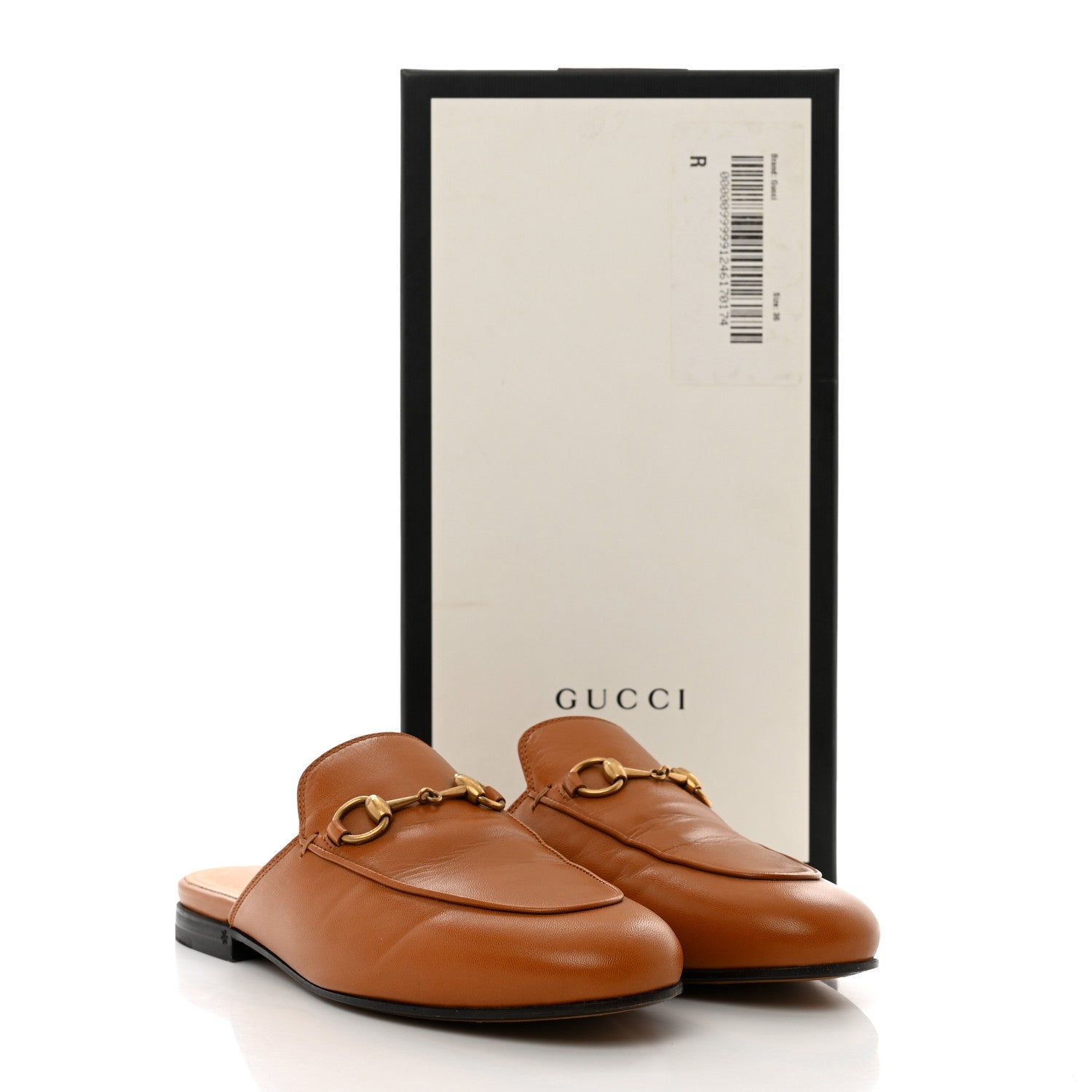 Gucci Malaga Kid Womens Princetown Slippers 36 Cognac 9 of 9