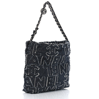 Chanel Denim Patchwork Quilted Chanel 22 Black 4 of 12