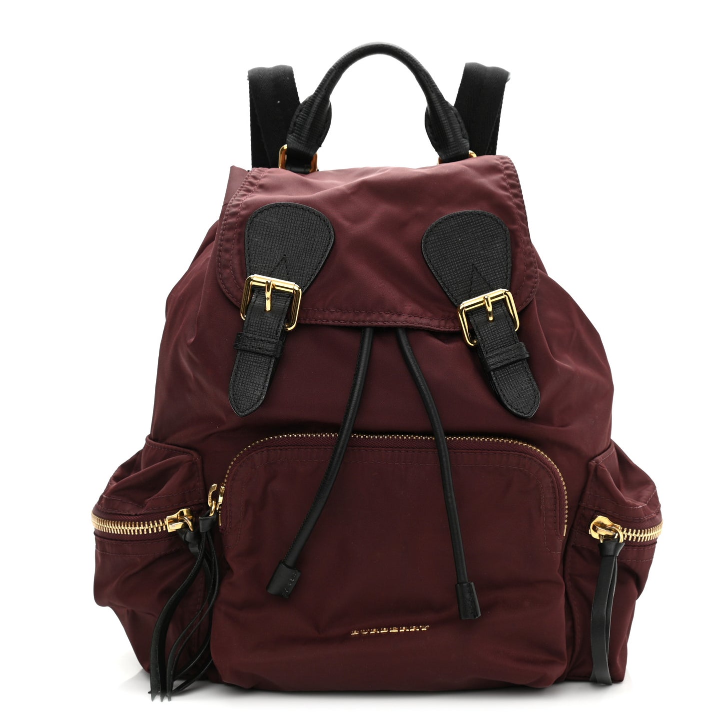 Nylon Small Rucksack Backpack Burgundy Red