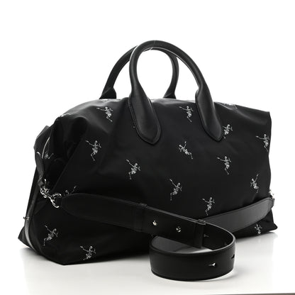 Alexander McQueen Nylon Dancing Skeleton Duffle Black White 2 of 10