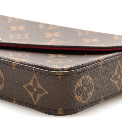 Louis Vuitton Monogram Pochette Felicie Chain Wallet Fuchsia 10 of 10
