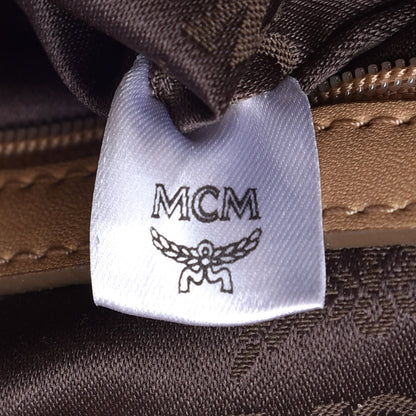 MCM Visetos Medium Essentials Shopper Tote Beige 9 of 10