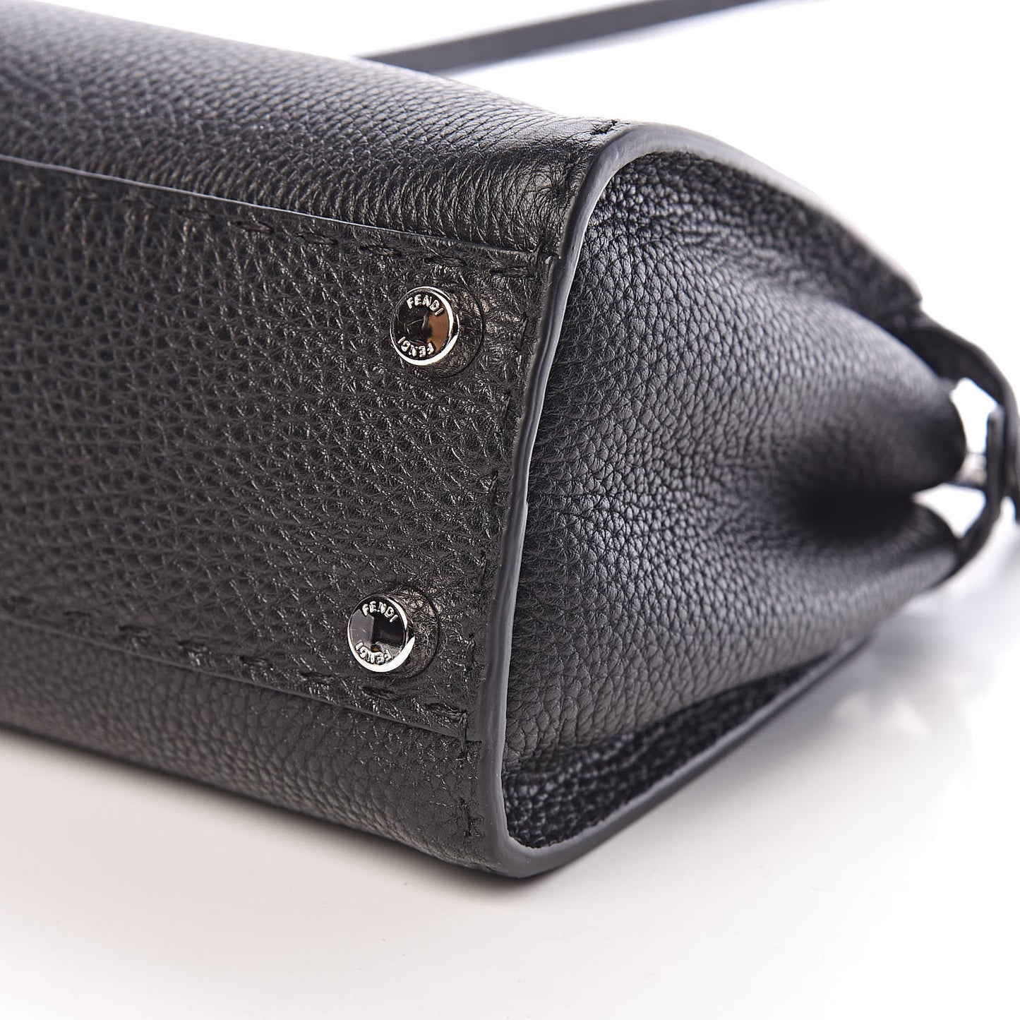 Cuoio Romano Selleria Bi-Color Mini Peekaboo Iconic Satchel Black Mou