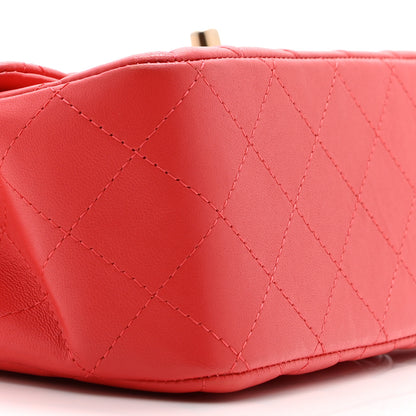 Chanel Lambskin Quilted Mini Square Flap Red 9 of 10