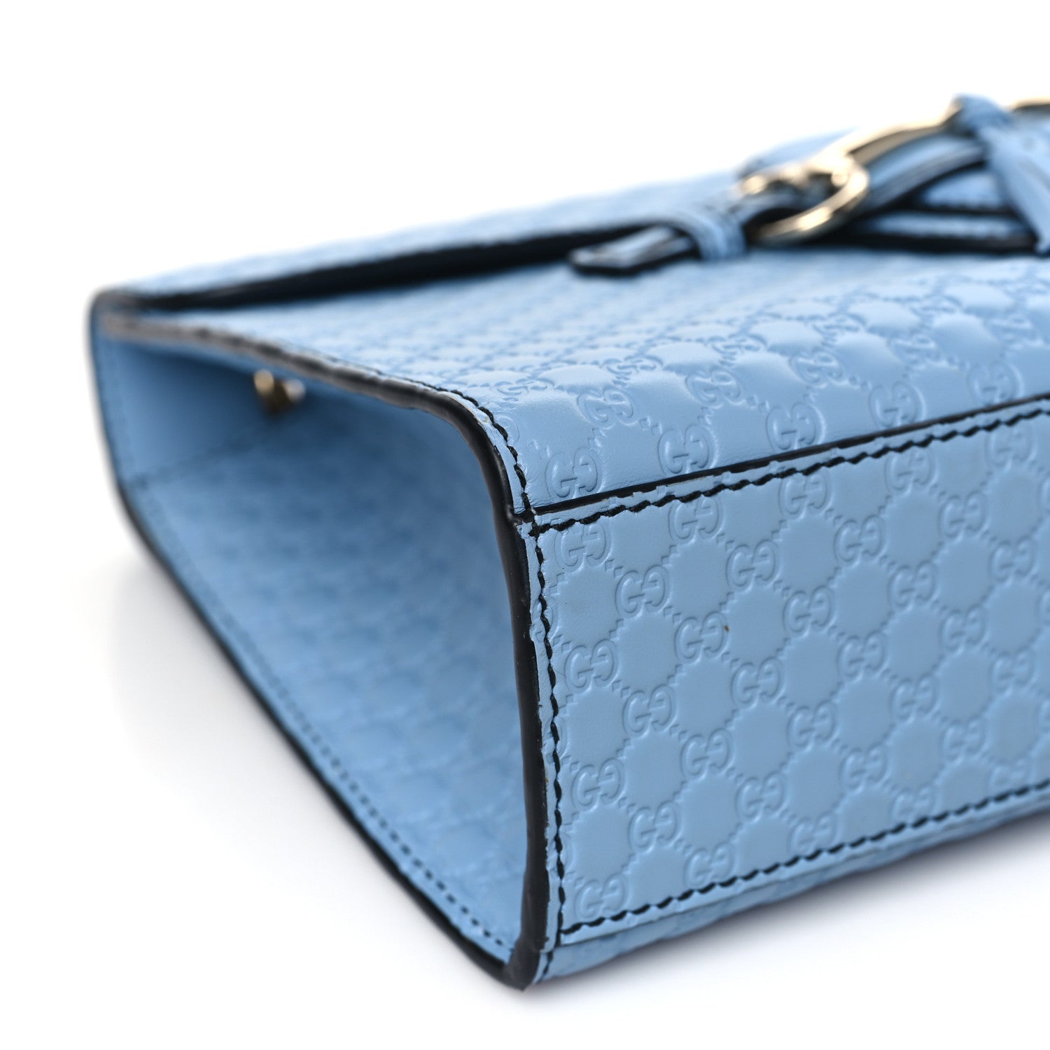 Gucci Microguccissima Medium Emily Chain Shoulder Bag Mineral Blue 9 of 12
