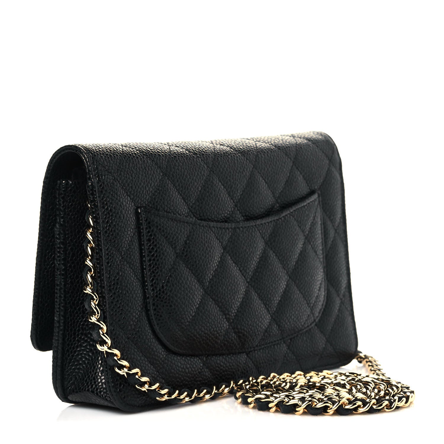 Chanel Caviar Quilted Wallet On Chain WOC Black 2 of 8