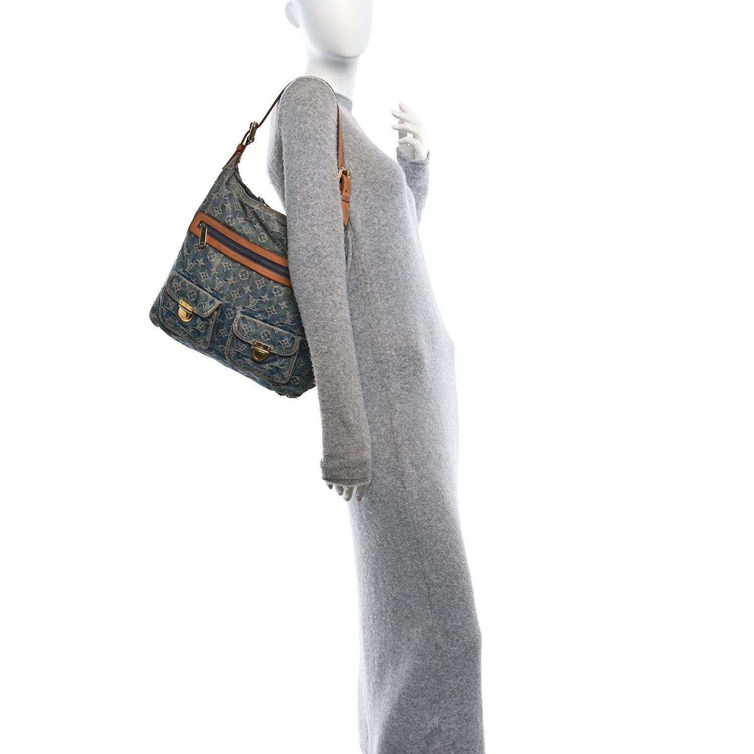 Louis Vuitton Denim Baggy GM Blue 3 of 12