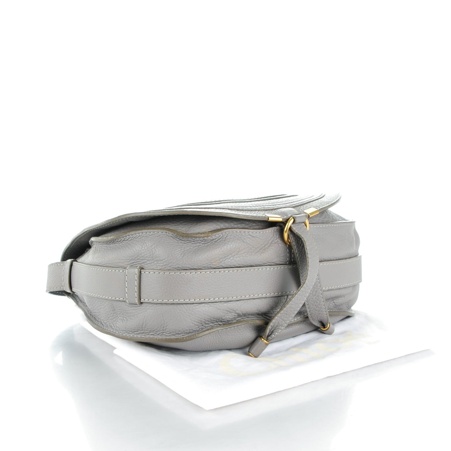 Calfskin Medium Marcie Round Crossbody Bag Cashmere Grey
