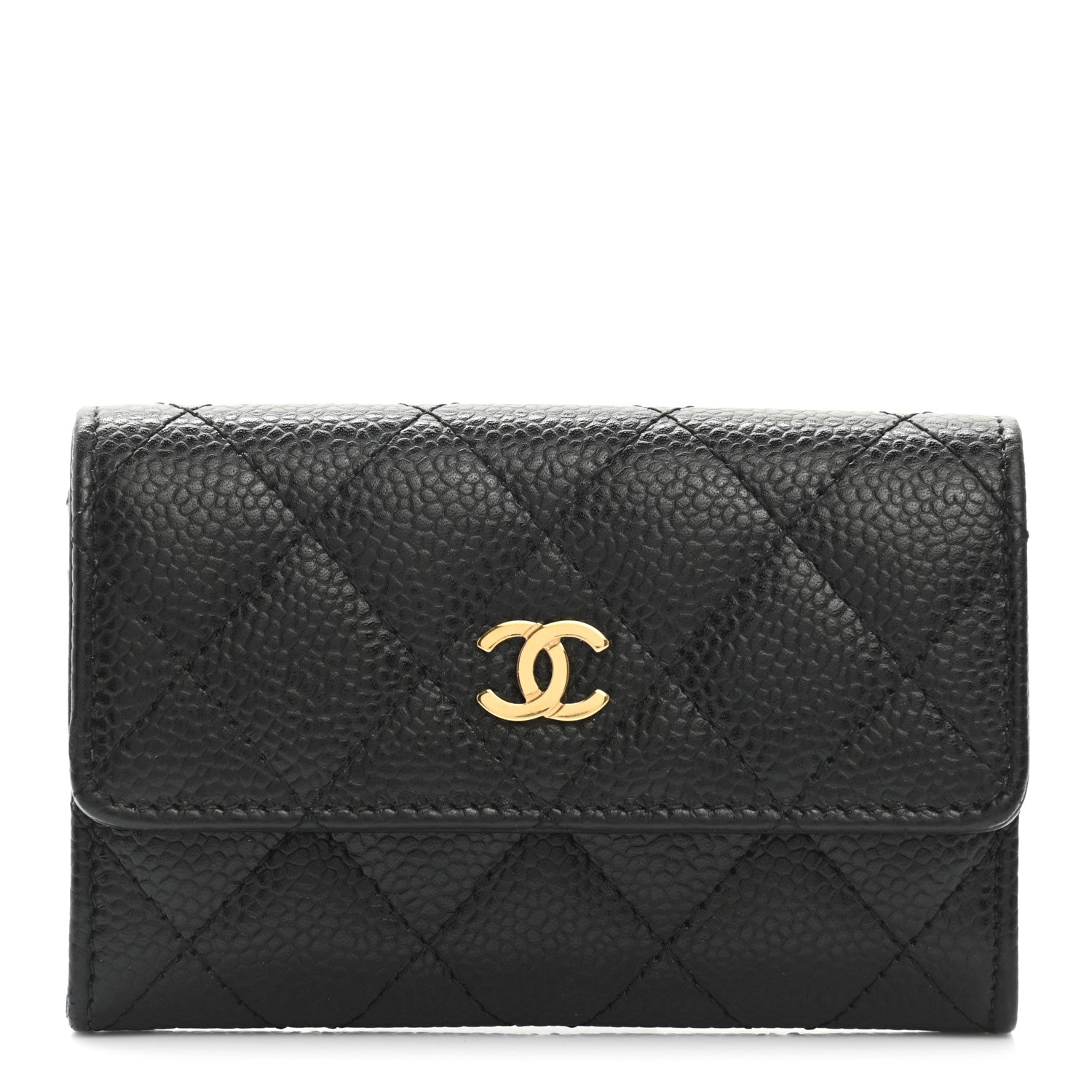 Chanel Caviar Quilted Flap Card Holder Black 1 of 9